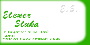 elemer sluka business card